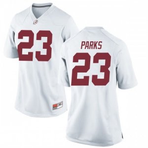 Women's Alabama Crimson Tide #23 Jarez Parks White Game NCAA College Football Jersey 2403MBMD0